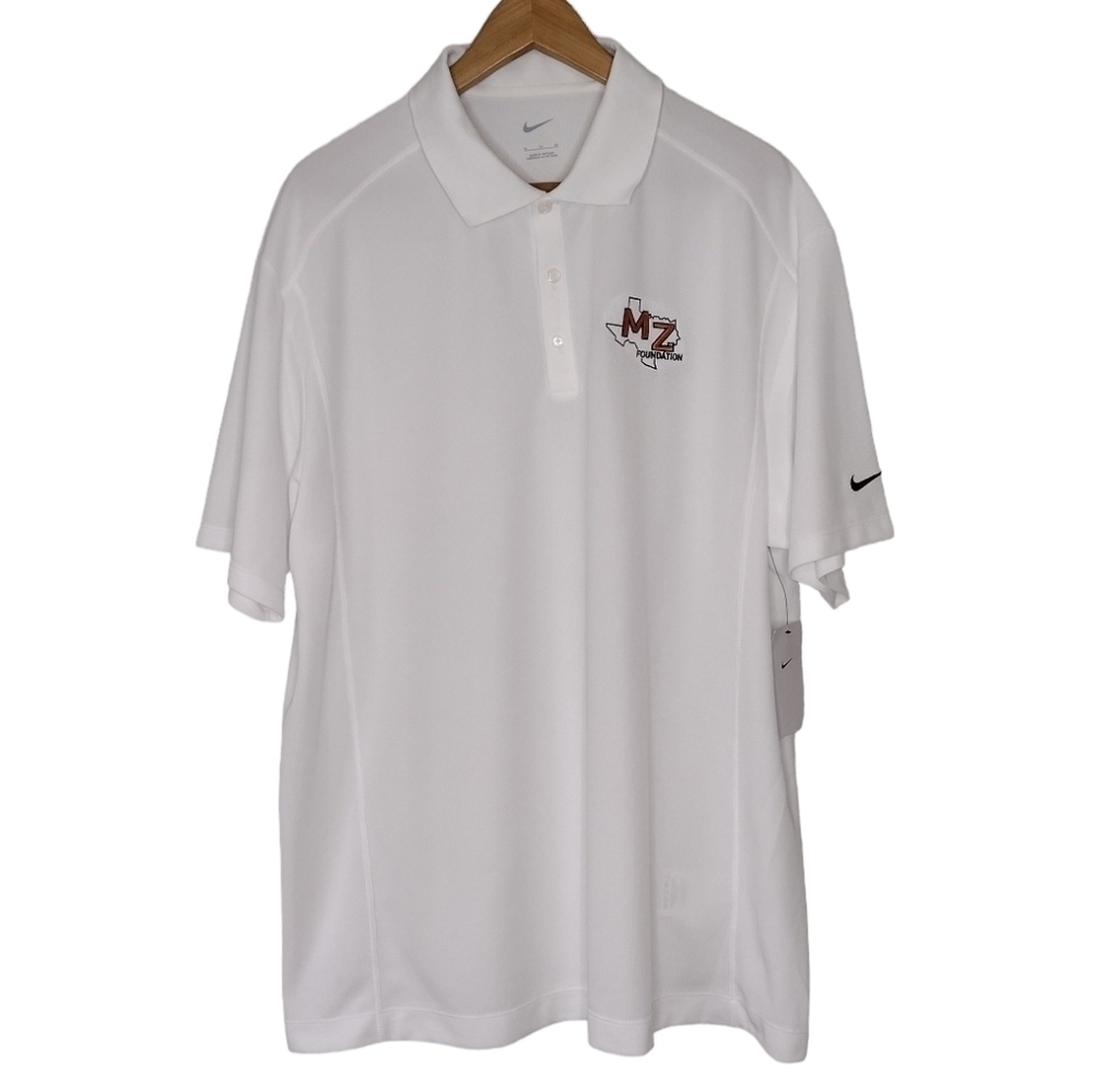 NWT Nike Men's White Comfort Fit Short Sleeve Athletic Golf Polo Shirt Sz XL